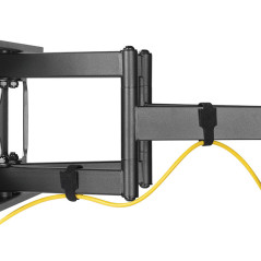 Gembird Full-Motion TV Wall Mount for 37''-80'' Screens, Heavy Duty Swivel and Tilt, VESA Compatible, Easy Installation, Black -