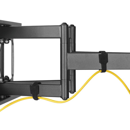 Gembird Full-Motion TV Wall Mount for 37''-80'' Screens, Heavy Duty Swivel and Tilt, VESA Compatible, Easy Installation, Black -