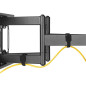 Gembird Full-Motion TV Wall Mount for 37''-80'' Screens, Heavy Duty Swivel and Tilt, VESA Compatible, Easy Installation, Black - Gembird Full-Motion TV Wall Mount for 37''-80'' Screens, Heavy Duty Swivel and Tilt, VESA Compatible, Easy Installation, Black -