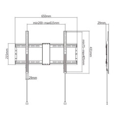 Gembird Support Mural Fixe pour Écrans de 37''-80'', Ultra Mince, Construction en Acier Robuste, Installation Facile, Compatible