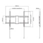 Gembird Support Mural Fixe pour Écrans de 37''-80'', Ultra Mince, Construction en Acier Robuste, Installation Facile, Compatible