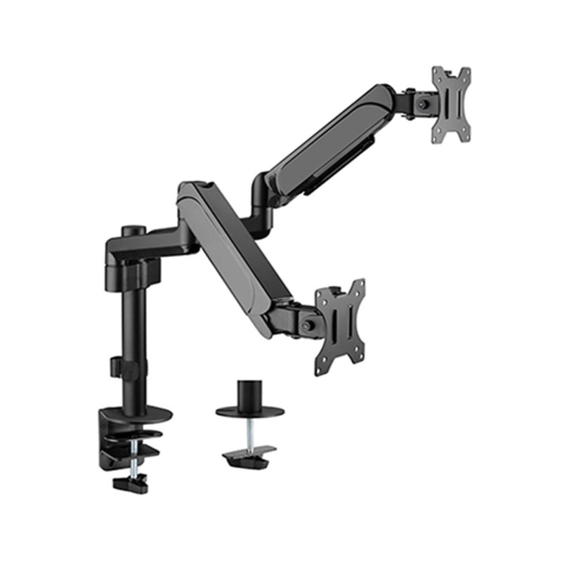 Gembird Support Écran Double, 17–32", Jusqu’à 9 kg Chacun, Rotation 360°, Inclinaison 35°, Pivot 90°, Compatible VESA, Gestion d Gembird Support Écran Double, 17–32", Jusqu’à 9 kg Chacun, Rotation 360°, Inclinaison 35°, Pivot 90°, Compatible VESA, Gestion d