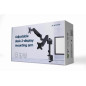 Gembird Support Écran Double, 17–32", Jusqu’à 9 kg Chacun, Rotation 360°, Inclinaison 35°, Pivot 90°, Compatible VESA, Gestion d Gembird Support Écran Double, 17–32", Jusqu’à 9 kg Chacun, Rotation 360°, Inclinaison 35°, Pivot 90°, Compatible VESA, Gestion d