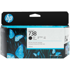 HP 738 130-ml Black DesignJet Ink Cartridge Cartouche d'encre 1 pièce(s) Original Rendement Standard Noir