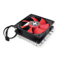 Xilence I404T Intel Ventilateur de processeur, Top Blow, 92mm PWM Ventilateur, 125W TDP, Rouge/Noir/Argent