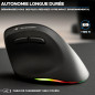Bluestork - Souris sans Fil Ergonomique, Connexion 2.4 Ghz + Bluetooth, 800-2400 DPI, 6 Boutons, LED RGB - Souris Ergonomique Ve Bluestork - Souris sans Fil Ergonomique, Connexion 2.4 Ghz + Bluetooth, 800-2400 DPI, 6 Boutons, LED RGB - Souris Ergonomique Ve