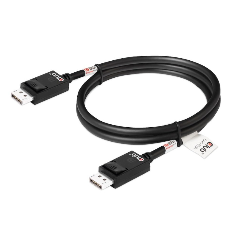 Club 3D Câble DisplayPort™ 2.1 bi-directionnel certifié VESA DP80 CAC-1091 4K120Hz, 8K60Hz ou 10K30Hz M/M 1,2 m Club 3D Câble DisplayPort™ 2.1 bi-directionnel certifié VESA DP80 CAC-1091 4K120Hz, 8K60Hz ou 10K30Hz M/M 1,2 m