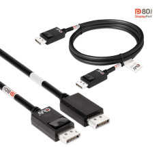 Club 3D Câble DisplayPort™ 2.1 bi-directionnel certifié VESA DP80 CAC-1091 4K120Hz, 8K60Hz ou 10K30Hz M/M 1,2 m