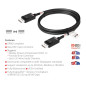 Club 3D Câble DisplayPort™ 2.1 bi-directionnel certifié VESA DP80 CAC-1091 4K120Hz, 8K60Hz ou 10K30Hz M/M 1,2 m Club 3D Câble DisplayPort™ 2.1 bi-directionnel certifié VESA DP80 CAC-1091 4K120Hz, 8K60Hz ou 10K30Hz M/M 1,2 m