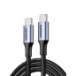 UGREEN Câble USB C tressé de 1 m, 100 W, câble de charge super rapide USB C vers type C pour iPhone 15/16/17 Pro max, iPad mini 