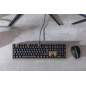 Cherry KC 200 MX, Clavier de Bureau mécanique avec Plaque en métal anodisé, Disposition française (AZERTY), Filaire, MX2A Brown Cherry KC 200 MX, Clavier de Bureau mécanique avec Plaque en métal anodisé, Disposition française (AZERTY), Filaire, MX2A Brown