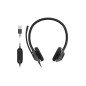 Cisco Casque d'écoute 322Q USB, Casque d'écoute Filaire Double, contrôleur Microsoft Teams avec USB-A, Finition Noir Carbone, Ga