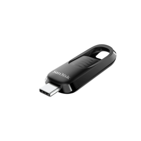 SanDisk 256 Go Ultra Slider Clé USB Type-C, USB 3.2 Gen 1 avec connecteur rétractable, jusqu'à 400 MB/s - Noire