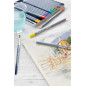 FABER-CASTELL 114616 - Crayons aquarellables Goldfaber Aqua, coffret d'atelier de 38 pièces avec accessoires, colorés FABER-CASTELL 114616 - Crayons aquarellables Goldfaber Aqua, coffret d'atelier de 38 pièces avec accessoires, colorés