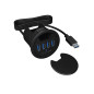 ICY BOX Hub USB de bureau (60 mm) à encastrer, 4 Ports USB 3.0, Passage de câble, Prise d'alimentation 5 V disponible, Noir, IB- ICY BOX Hub USB de bureau (60 mm) à encastrer, 4 Ports USB 3.0, Passage de câble, Prise d'alimentation 5 V disponible, Noir, IB-