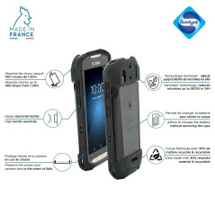 MOBILIS Coque pour Zebra TC51 TC52 TC56 TC57, Etui Renforcé Protection Militaire Terminal Portable TC5X, Fabriqué en France, Ant
