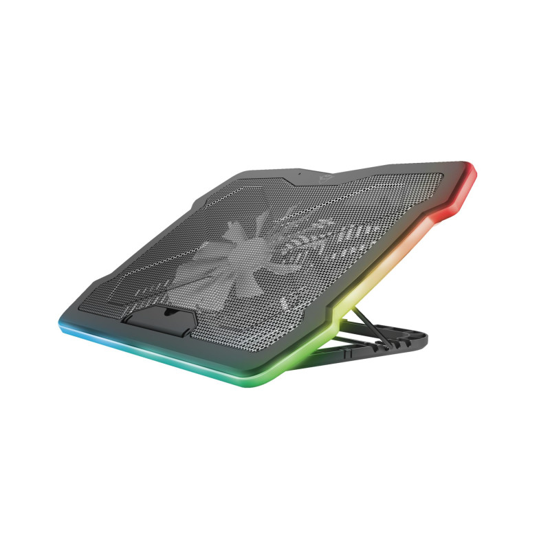 Trust Gaming GXT 1126 Aura Refroidisseur Ordinateur Portable à Éclairage Multicolore Jusqu'à 17.3 Pouces, Vitesse Réglable, Mode Trust Gaming GXT 1126 Aura Refroidisseur Ordinateur Portable à Éclairage Multicolore Jusqu'à 17.3 Pouces, Vitesse Réglable, Mode