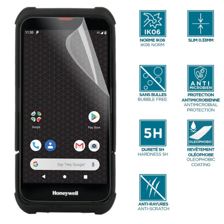 MOBILIS Film de Protection d'Écran pour Terminal Honeywell ScanPal EDA52 EDA56 EDA57, Protège-écran Incassable, Anti-Chocs Normé