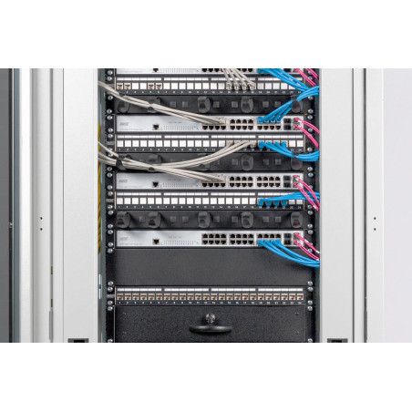 DIGITUS Panneau de recouvrement 19" - 2U - Cache pour armoires réseau & serveur - Cache pour rack - matériel de fixation inclus 
