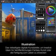 Corel Painter 2023 Upgrade | Logiciel de peinture numérique Illustrations, art conceptuel, photos et beaux-arts | 1 Appareil | W