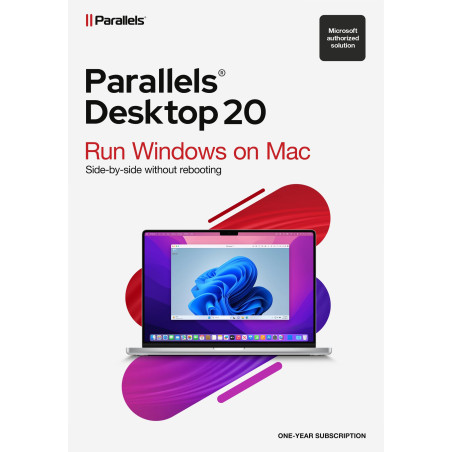 Parallels Desktop 20 | Logiciel de machine virtuelle pour exécuter Win sur Mac | 1 An | 1 Appareil | Mac | Box