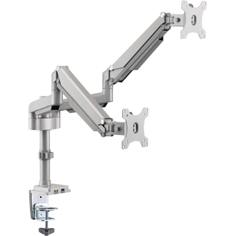 Eaton Tripp Lite Support à Bras articulé Double pour moniteurs de 13” à 34” – Fixation par Pince ou œillet, Ports USB et Audio ( Eaton Tripp Lite Support à Bras articulé Double pour moniteurs de 13” à 34” – Fixation par Pince ou œillet, Ports USB et Audio (
