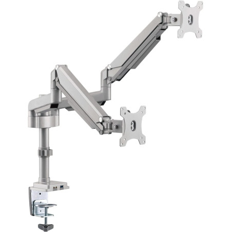 Eaton Tripp Lite Support à Bras articulé Double pour moniteurs de 13” à 34” – Fixation par Pince ou œillet, Ports USB et Audio (