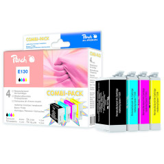 Peach 314791 Cartouche d'encre Noir, Bleu, Rose, Jaune