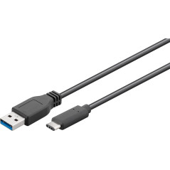 goobay 45247 SuperSpeed 3.1 USB C vers USB 3.0 (Type A) Câble de Charge, câble de données, supporte Charging & Sync, blindé 3 Fo