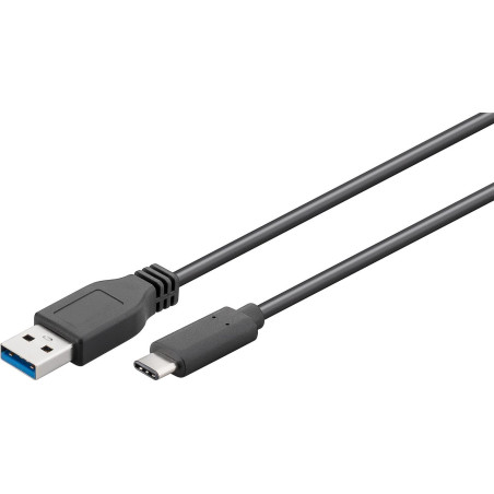 goobay 45247 SuperSpeed 3.1 USB C vers USB 3.0 (Type A) Câble de Charge, câble de données, supporte Charging & Sync, blindé 3 Fo