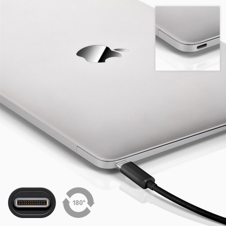 goobay 45247 SuperSpeed 3.1 USB C vers USB 3.0 (Type A) Câble de Charge, câble de données, supporte Charging & Sync, blindé 3 Fo