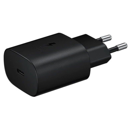Base Secteur Rapide 25W, Port USB Type C (sans câble) [Vrac] - Noir