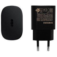 Base Secteur Rapide 25W, Port USB Type C (sans câble) [Vrac] - Noir