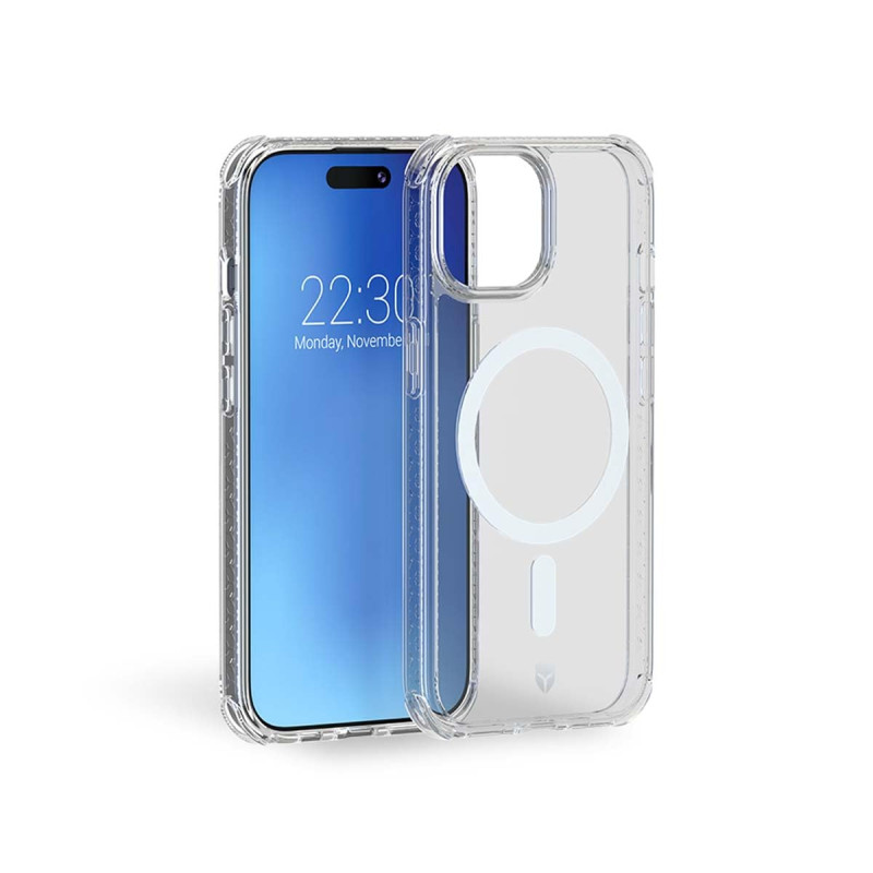 Force Case Coque Renforcée iPhone 15 Plus AIR Compatible MagSafe Transparente - Garantie à Vie