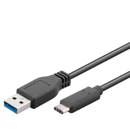 goobay Câble USB-C vers USB A 3.0, Noir, 2m Longueur
