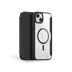 Force Case Etui Folio Renforcé iPhone 15 Compatible MagSafe Noir - Garantie à Vie
