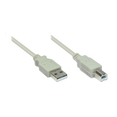Good Connections 2510–025 connecteur/câble d'imprimante USB 2.0 mâle A vers mâle B, 0,25 m Gris USB 2.0 3,00 m Gris