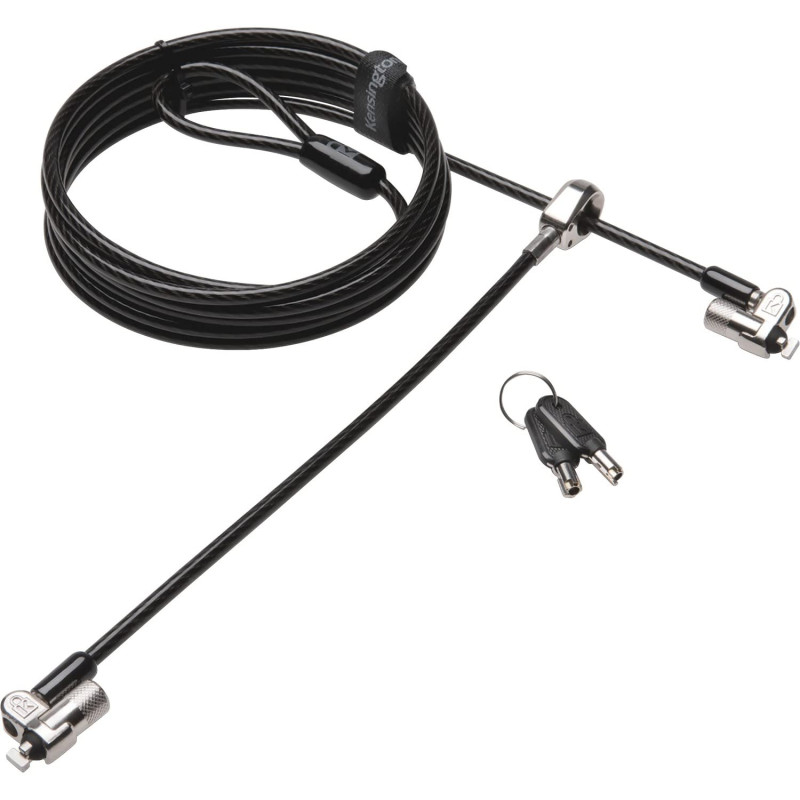 Kensington Twin MicroSaver 2.0 Câble de sécurité à deux Verrous pour Ordinateur Portable avec Technologie de Verrouillage T-Bar Kensington Twin MicroSaver 2.0 Câble de sécurité à deux Verrous pour Ordinateur Portable avec Technologie de Verrouillage T-Bar