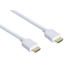 Good Connections - Câble HDMI avec Ethernet, connecteurs plaqués Or 24 carats et Contacts en cuivre 0.5 m Weiß