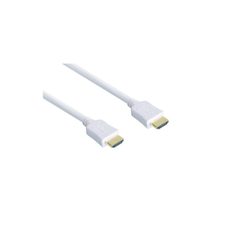 Good Connections - Câble HDMI avec Ethernet, connecteurs plaqués Or 24 carats et Contacts en cuivre 0.5 m Weiß Good Connections - Câble HDMI avec Ethernet, connecteurs plaqués Or 24 carats et Contacts en cuivre 0.5 m Weiß