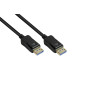 Good Connections Câble DisplayPort 2.0 – 2 m – 54 Gbit/s, UHBR 13,5–4 K @ 240 Hz / 8 K @ 60 Hz – Conducteur en cuivre – Noir Good Connections Câble DisplayPort 2.0 – 2 m – 54 Gbit/s, UHBR 13,5–4 K @ 240 Hz / 8 K @ 60 Hz – Conducteur en cuivre – Noir