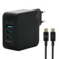 MOBILIS Chargeur Secteur GaN 100W avec Câble 2m 2 USB-C + 1 USB-A, Adaptateur Charge Mural Rapide pour PC, Tablette & Smartphone MOBILIS Chargeur Secteur GaN 100W avec Câble 2m 2 USB-C + 1 USB-A, Adaptateur Charge Mural Rapide pour PC, Tablette & Smartphone