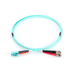 DIGITUS DK-2531-02/3 – Câble À Fibre Optique OM3 – 2 m – LC à ST – Câble Fibre Optique Duplex – 1/10/40/100 Gbit/s – MM Multimod