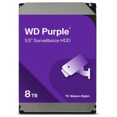 WD Purple 8 To Disque dur Interne 3.5" dédié Vidéosurveillance - AllFrame Technology, 180BT/yr, Cache de 128 Mo