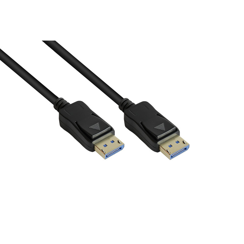 Good Connections Câble DisplayPort 2.0-1,5 m - 54 Gbit/s, UHBR 13,5-4K @240 Hz / 8 K @ 60 Hz - Conducteur en cuivre - Noir Good Connections Câble DisplayPort 2.0-1,5 m - 54 Gbit/s, UHBR 13,5-4K @240 Hz / 8 K @ 60 Hz - Conducteur en cuivre - Noir