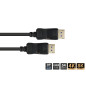Good Connections Câble DisplayPort 2.0-1,5 m - 54 Gbit/s, UHBR 13,5-4K @240 Hz / 8 K @ 60 Hz - Conducteur en cuivre - Noir Good Connections Câble DisplayPort 2.0-1,5 m - 54 Gbit/s, UHBR 13,5-4K @240 Hz / 8 K @ 60 Hz - Conducteur en cuivre - Noir