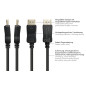 Good Connections Câble DisplayPort 2.0-1,5 m - 54 Gbit/s, UHBR 13,5-4K @240 Hz / 8 K @ 60 Hz - Conducteur en cuivre - Noir Good Connections Câble DisplayPort 2.0-1,5 m - 54 Gbit/s, UHBR 13,5-4K @240 Hz / 8 K @ 60 Hz - Conducteur en cuivre - Noir