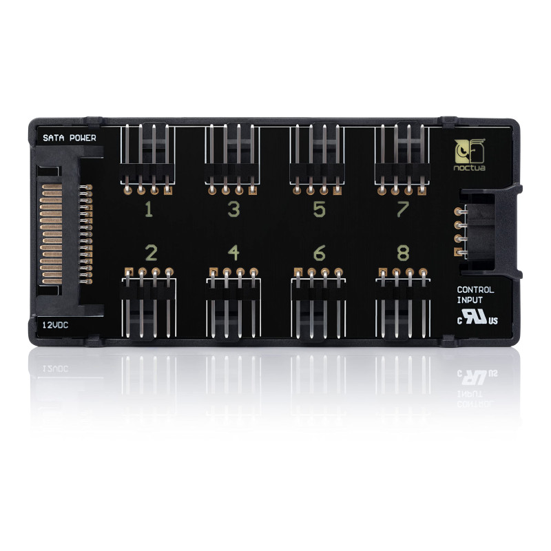 Noctua NA-FH1, Hub de Ventilation 8 Canaux pour Alimenter Jusqu’à Huit Ventilateurs 12V ou 5V 4 Broches PWM ou 3 Broches (Noir) Noctua NA-FH1, Hub de Ventilation 8 Canaux pour Alimenter Jusqu’à Huit Ventilateurs 12V ou 5V 4 Broches PWM ou 3 Broches (Noir)