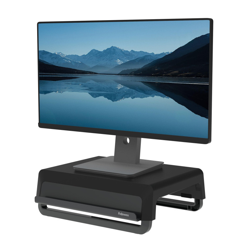 Fellowes Breyta™ - Support moniteur pour bureau - 3 réglages en hauteur - Portable - 98 % de contenu recyclé - 100 % recyclable Fellowes Breyta™ - Support moniteur pour bureau - 3 réglages en hauteur - Portable - 98 % de contenu recyclé - 100 % recyclable