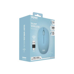 Port Connect Souris sans Fil pc Wireless 2.4 ghz Collection 2 pour Ordinateur - capteur Optique 1600 dpi - 3 Boutons - Compact. 
